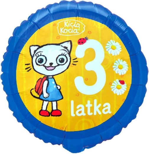 Folieballon Kicia Kocia nummer 3 (46 cm)