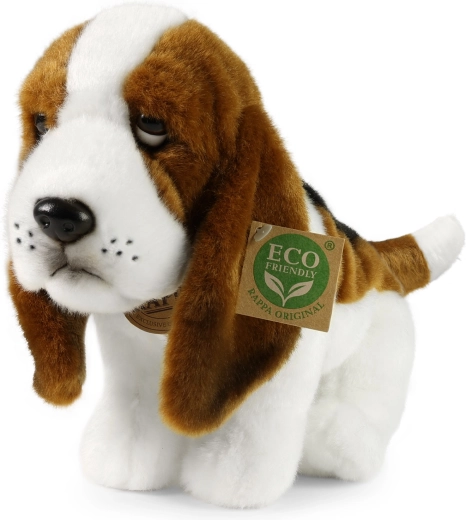 Pluchen zittende basset 32 cm Eco-Friendly