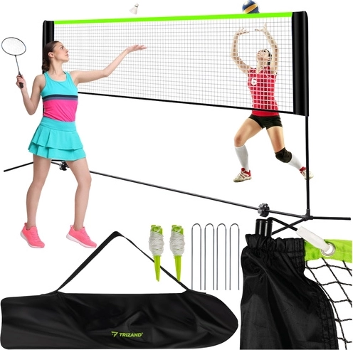 Draagbaar sportnet 3-in-1 voor volleybal, badminton en tennis TRIZAND