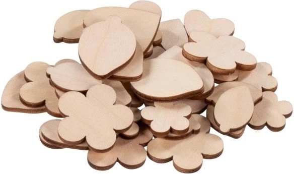 Houten schijfjes – creatieve bloemetjes