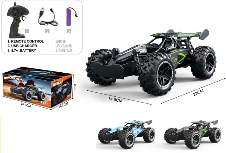 RC-auto Monster 1:18 met USB-opladen en batterij