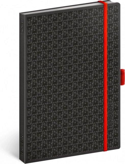 NOTIQUE gelijnd notitieboek TERIBEAR A5, zwart, 15 × 21 cm