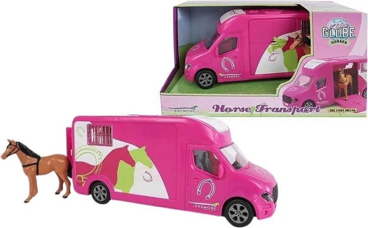 Roze paardentransporter voor kinderen