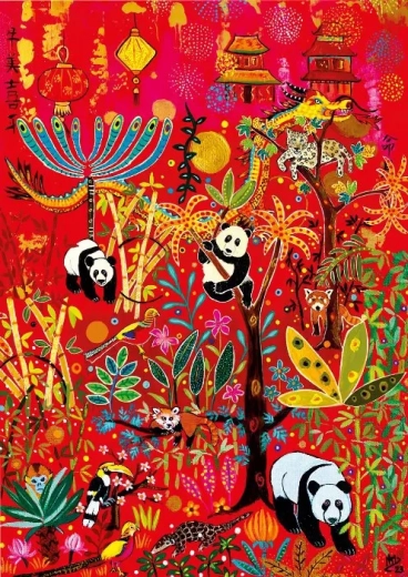 Puzzel panda’s 1000 stukjes MAGNOLIA