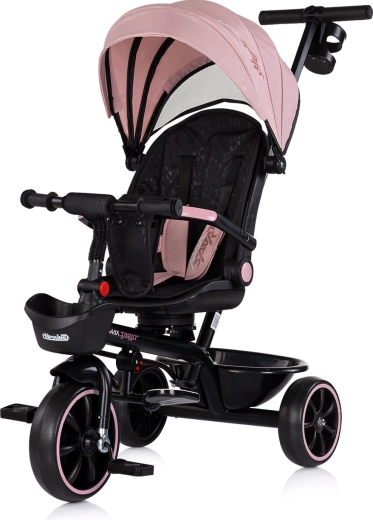 Kinderdriewieler met kap 2-in-1 Powder Pink CHIPOLINO Max Sport