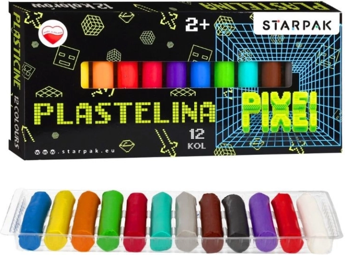 Plastiline Game Pixel – 12 kleuren