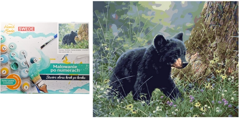 Schilderen op nummer – bruine beer