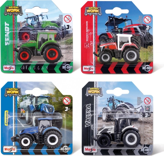Maisto mini werktractor 3 inch in blisterverpakking