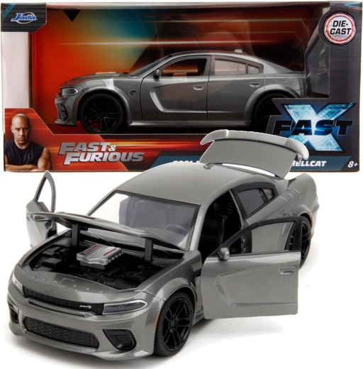 Metalen model 2021 Dodge Charger SRT Hellcat FAST & FURIOUS 19 cm