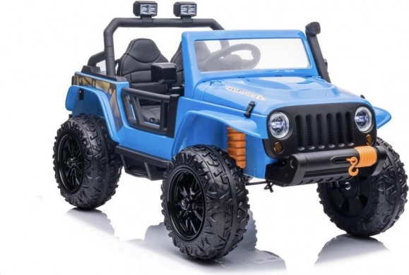 Elektrische kinderauto terrein blauw