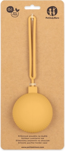 Siliconen fopspeenhouder PETITE&MARS Intense Ochre