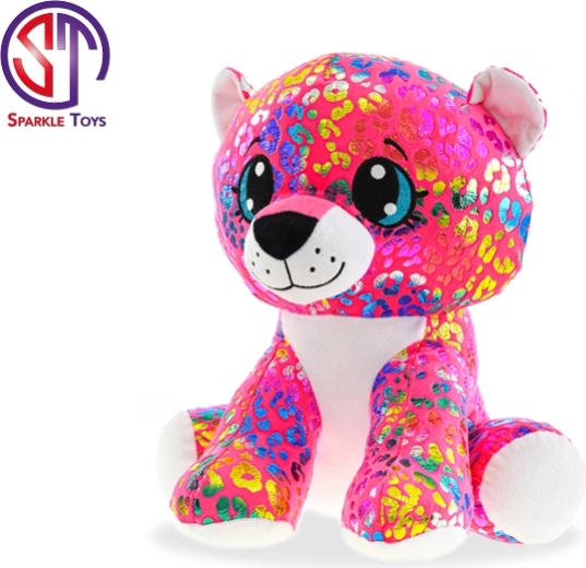 Pluchen luipaard Rainbow Star Sparkle 24 cm zittend