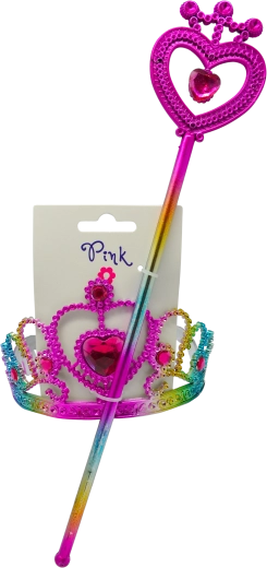 Set kroon en toverstok voor kleine prinsesjes