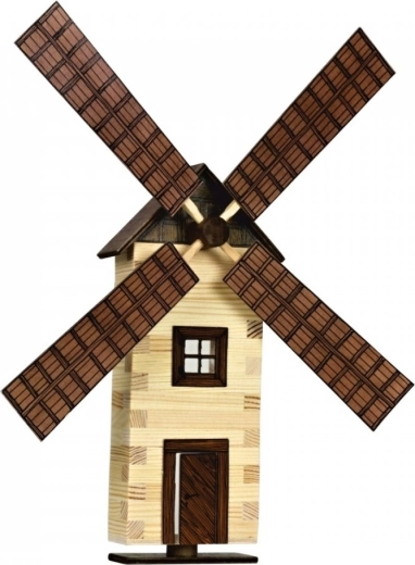 Walachia houten bouwpakket om te lijmen – windmolen voor aan de muur