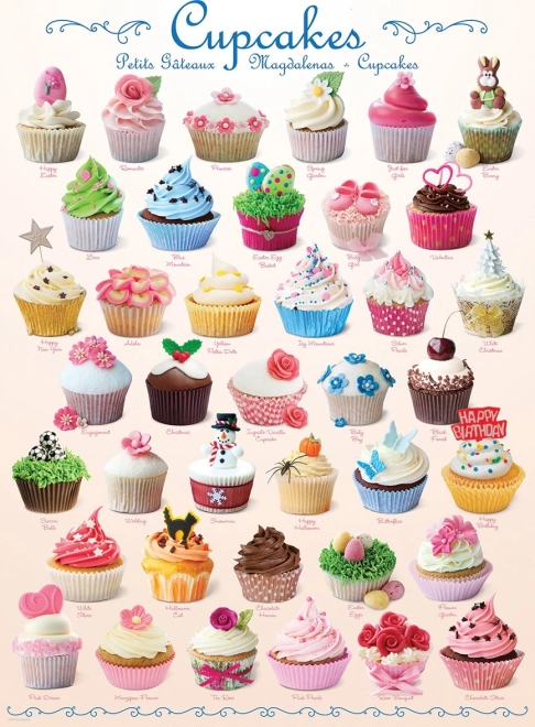 Puzzel taartjes (cupcakes) 1000 stukjes EUROGRAPHICS