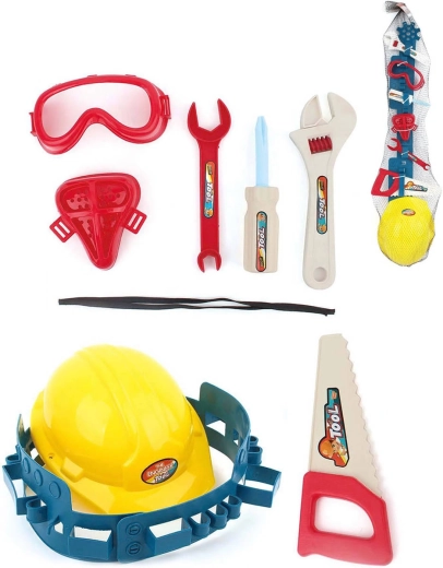 Adar kinderspeelset gereedschap aan riem met helm