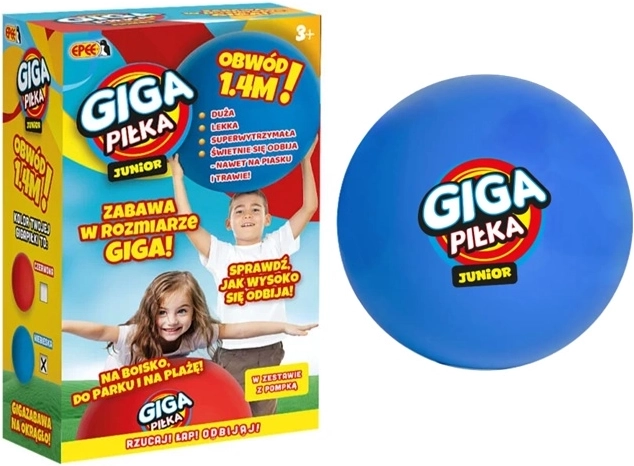 Gigapiłka Junior blauwe opblaasbare bal voor kinderen