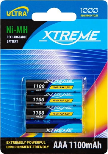 Oplaadbare accu's AAA NiMH 1100 mAh XTREME - 4 stuks