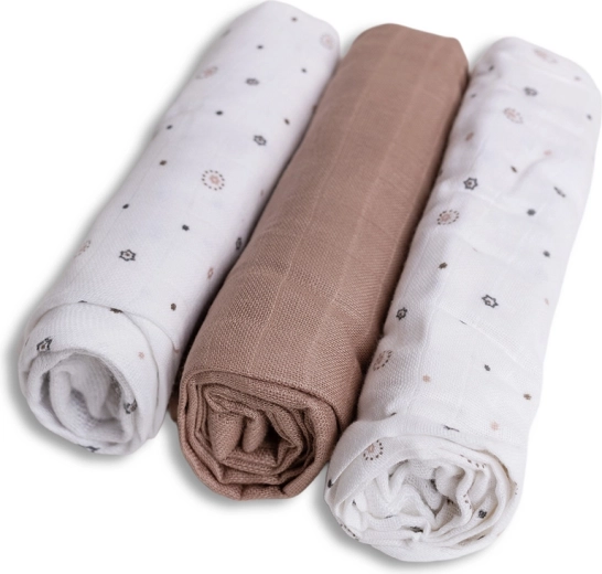 BabyMatex bamboeluiers 70 × 70 cm sterretjes (3 st.)