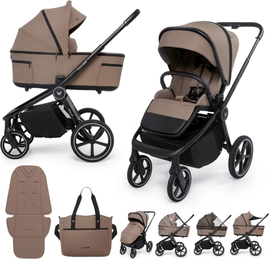 Muuvo Fold gecombineerde kinderwagen 2-in-1 mokka