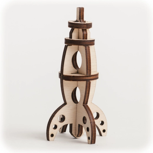 Cutewood houten 3D-puzzel raket
