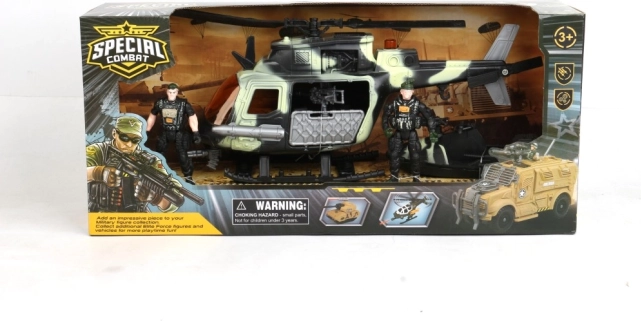 Militaire helikopter met opslagruimte