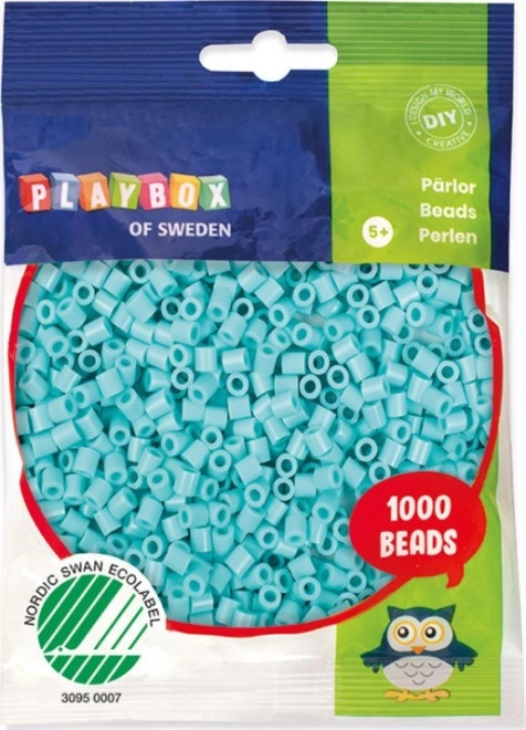 Playbox strijkkralen pastel turkoois 1000 stuks