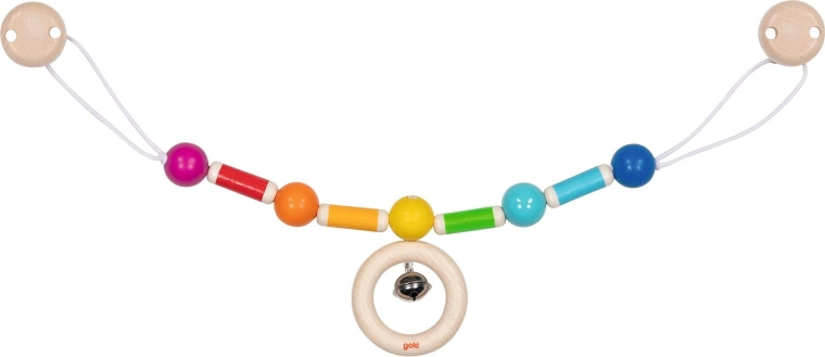 Regenboog wagenketting met clips - 1 stuk