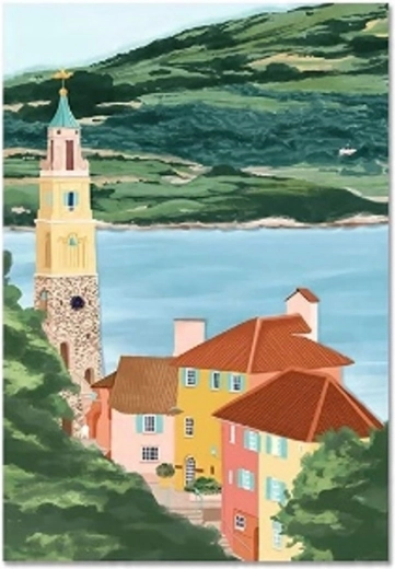 Norimpex schilderen op nummer Huizen in de bergen 40 × 50 cm