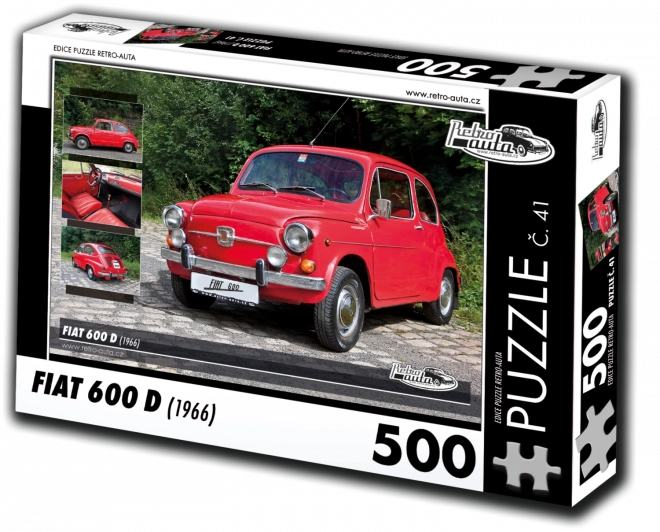 Puzzel Retro Auto's Fiat 600 D (1966) 500 stuks