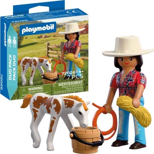 Playmobil Duo Pack cowgirl met veulen en accessoires