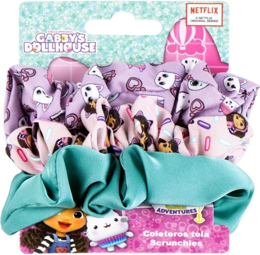 Set haarelastiekjes Gabby's Dollhouse (Gábina's magische huis) 3 stuks