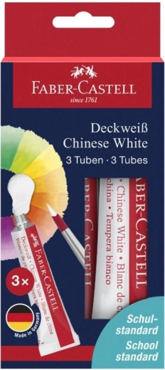 Plakkaatverf Faber-Castell Connector Chinees wit 3×7,5 ml