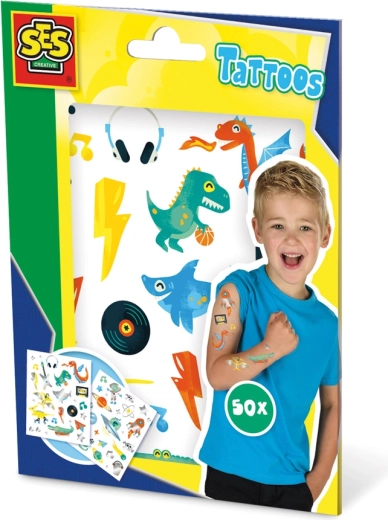 Metallic kindertatoeages 50 stuks