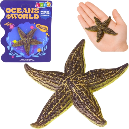 Rubberen realistische zeester-figuur 9,5 cm