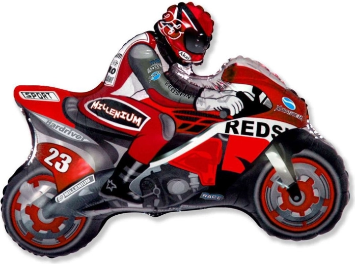 Folieballon Motorfiets rood