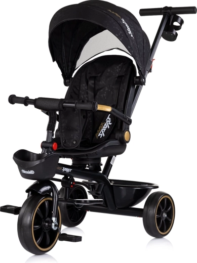 Kinderdriewieler 2-in-1 met kap CHIPOLINO Max Sport Noir