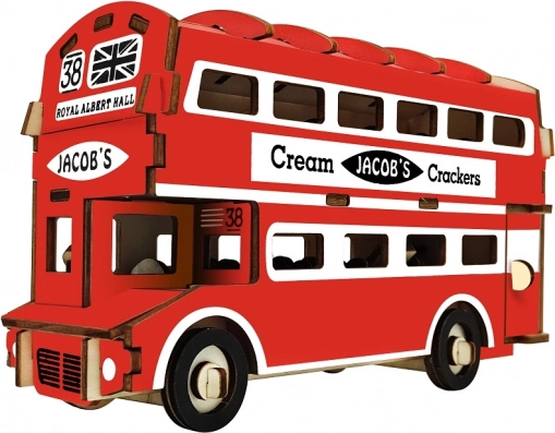 Houten 3D-puzzel Dubbeldekker