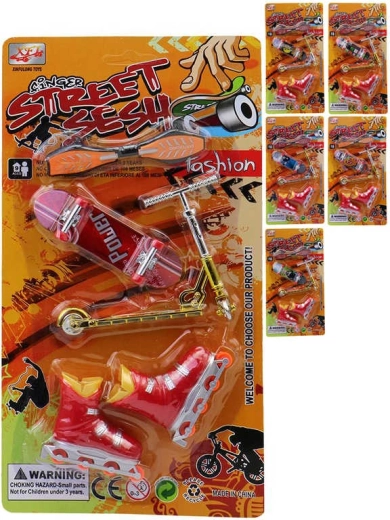 Vingerskate set met skateboards, skates en step - 1 stuk