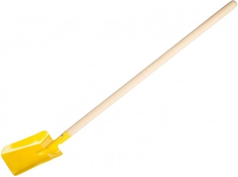 Kinder schop met houten steel 80 cm – geel