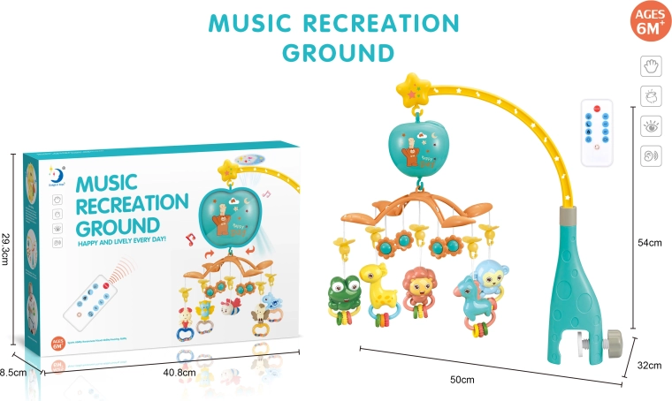 Mobiel met afstandsbediening en diertjes Giraffe Appel