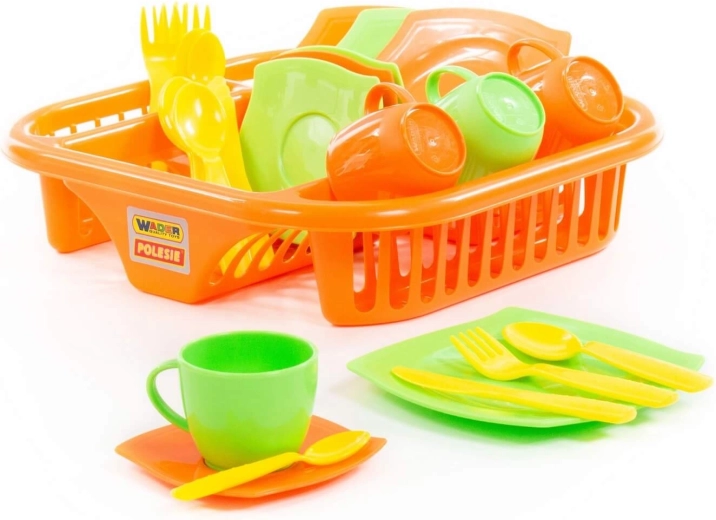Kinderset vaatwerk met afdruiprek