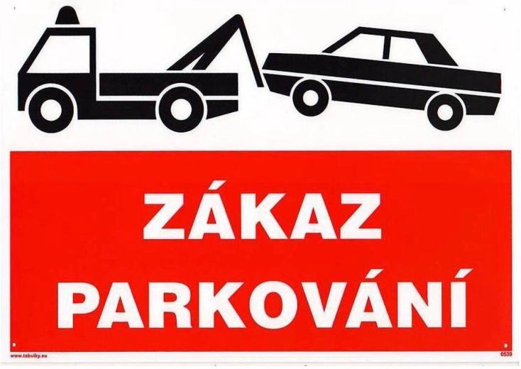 Waarschuwingsbord Verboden te parkeren A4 kunststof 210 × 297 mm