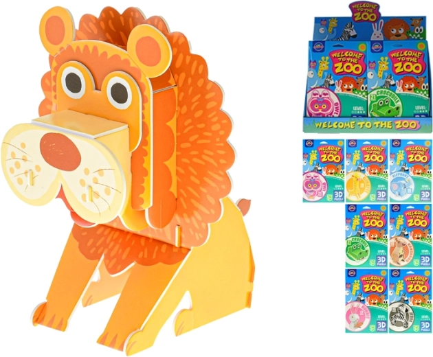 Schuim 3D-puzzel wilde dieren - 1 stuk