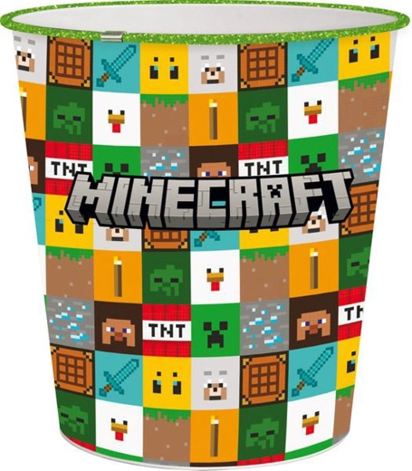 Kunststof prullenbak MINECRAFT 5 l