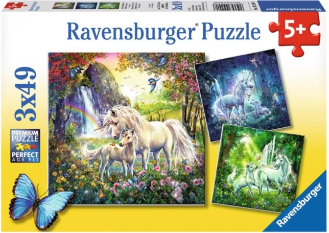 RAVENSBURGER Puzzel Prachtige eenhoorns 3x49 stukjes
