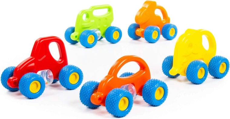 Baby Gripcar kleurrijk autootje met grote wielen - 1 stuk