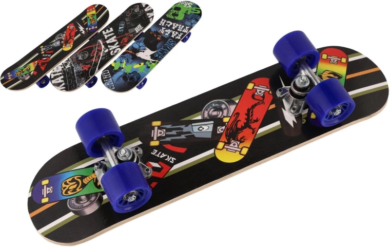 Kinder-skateboard 60 cm van esdoornhout, 3 kleuren