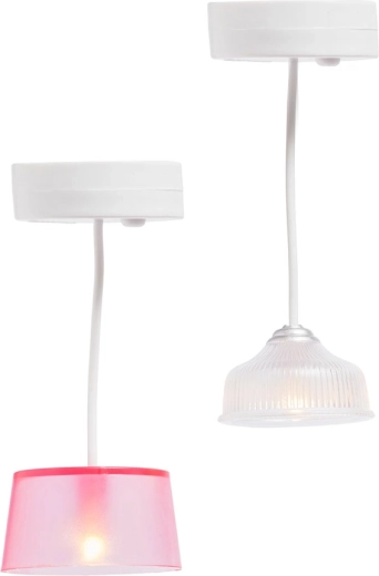 Lundby verlichtingsset voor poppenhuis – 2 hangende LED-lampen met timer