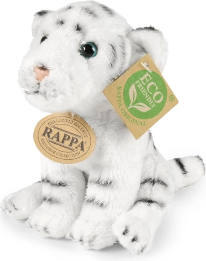 Rappa pluchen witte tijger zittend 15 cm Eco-Friendly